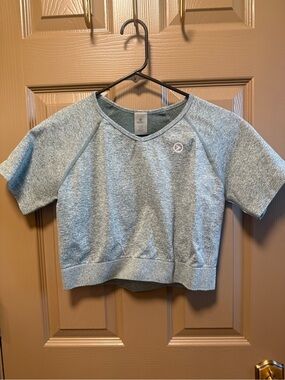 Onset Heather Green Short Sleeve Active Sweatshirt